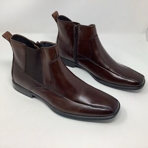 Stacy Adam’s Brown Leather Manford Ankle Boots Size 9